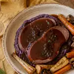 accompagnement pour langue de boeuf avec légumes et sauce madère