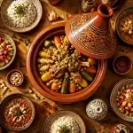 accompagnement tajine sur table conviviale