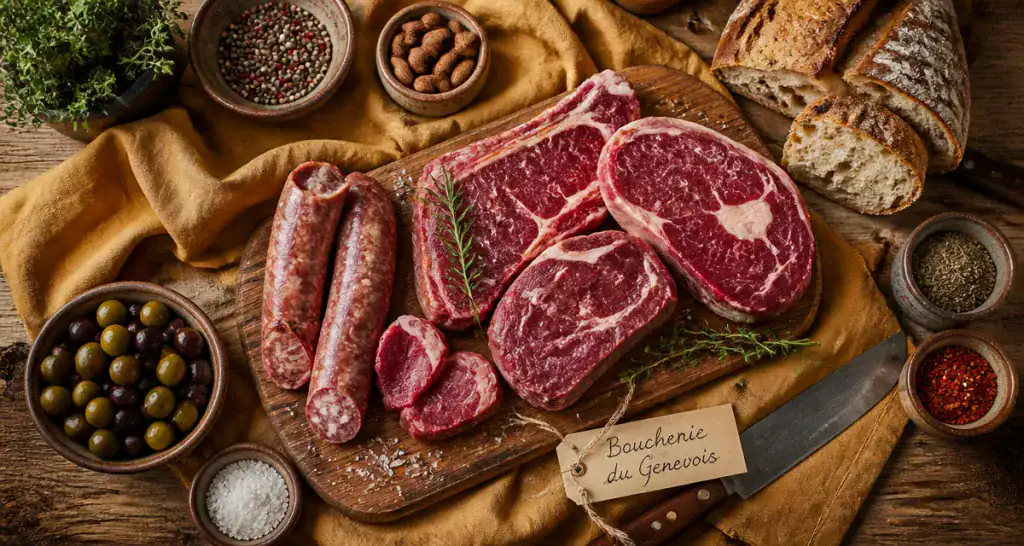 Boucherie Saint Julien en Genevois planche de viandes