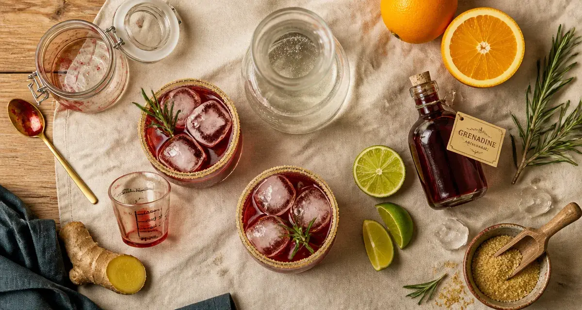 Cocktail facile et pas cher : verres, glaçons, citron, carafe, recette moins de 2 euros