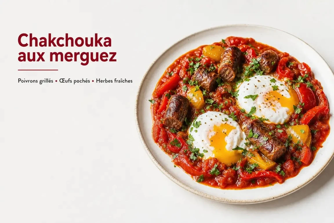 Plat de chakchouka aux merguez pour accompagner vos grillades