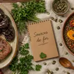 liste d aliments riche en fer sur table