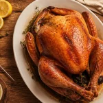 Meilleure recette de dinde au four : dinde rôtie dorée, chair juteuse