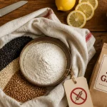 Quel sont les aliment sans gluten : farine de riz et fécule de maïs
