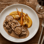 recette filet mignon de veau gastronomique assiette élégante