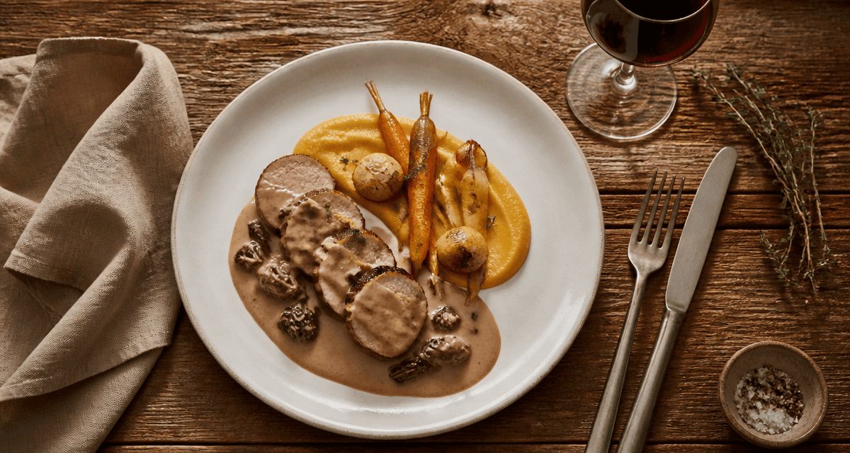 recette filet mignon de veau gastronomique assiette élégante