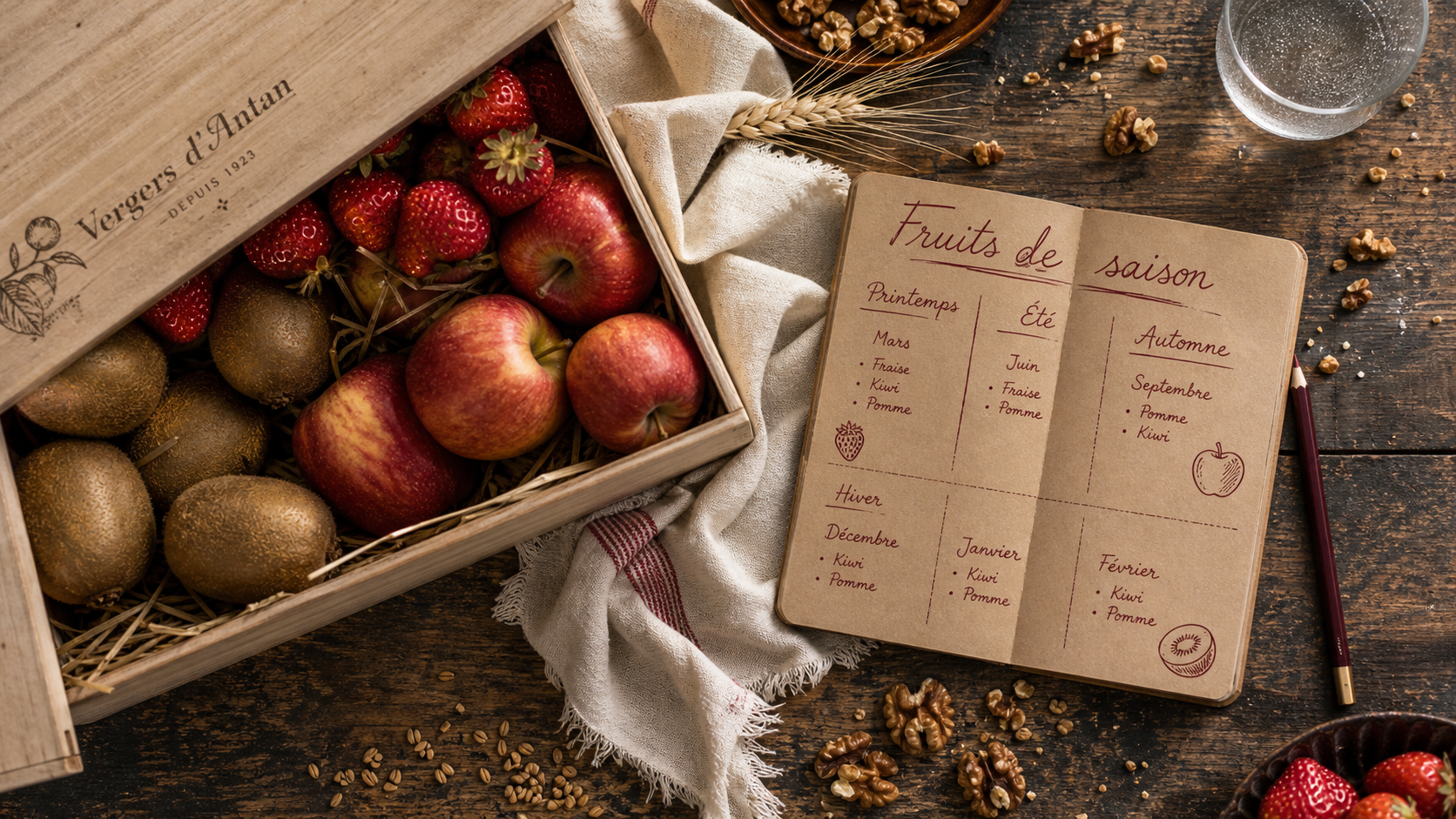 Saisonnalité des fruits : fruits de saison locaux sur calendrier