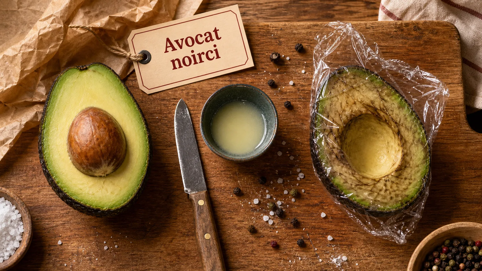 Avocat noirci comestible : oxydation brune sur l’avocat