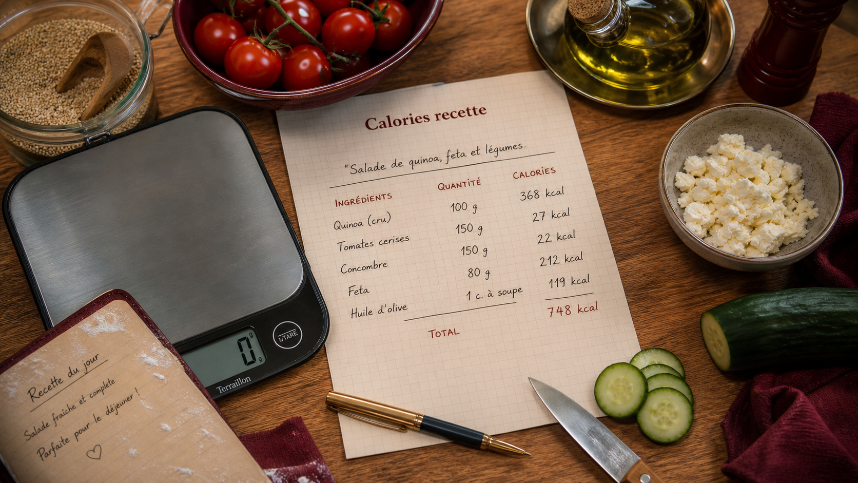 Calculer les calories d une recette : balance et ingrédients