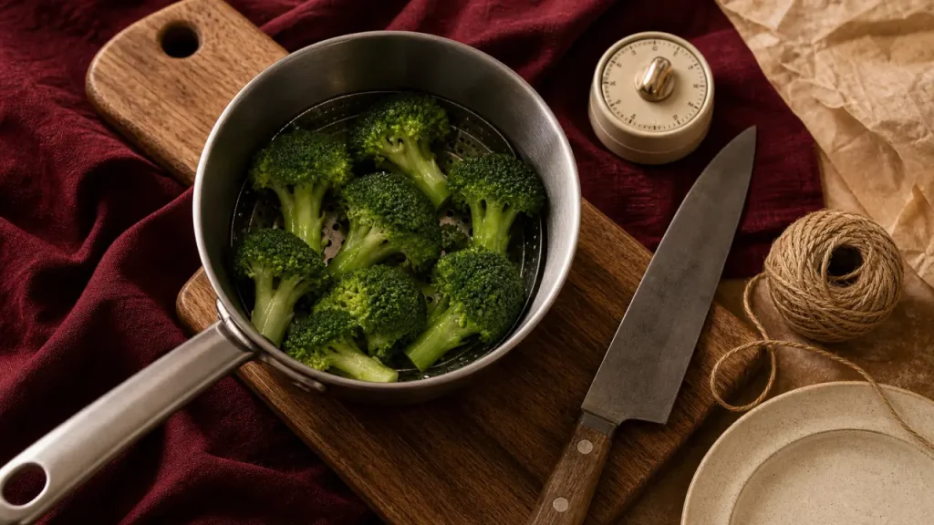 Brocoli vapeur en 5 à 8 minutes : les repères pour le garder croquant