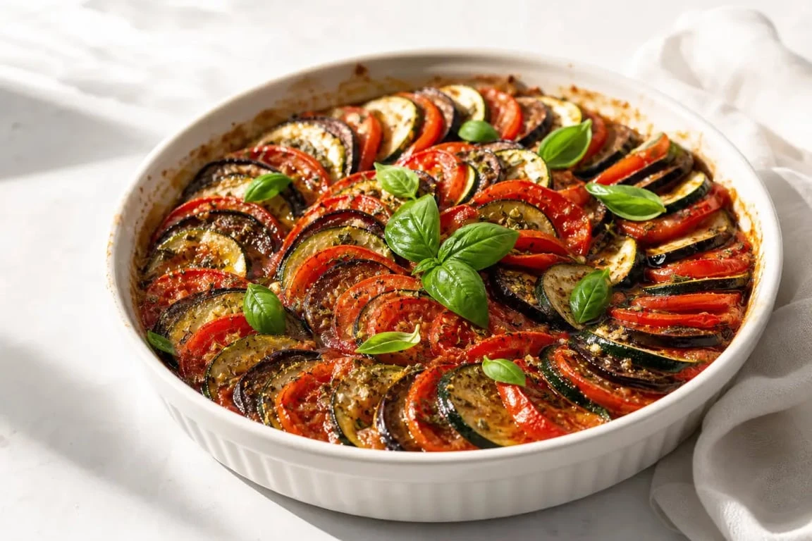 Recette avec tomates : tian de tomates fondantes aux herbes de Provence