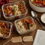 Le batch cooking pour la semaine : 2 heures, 5 repas, boîtes hermétiques et légumes