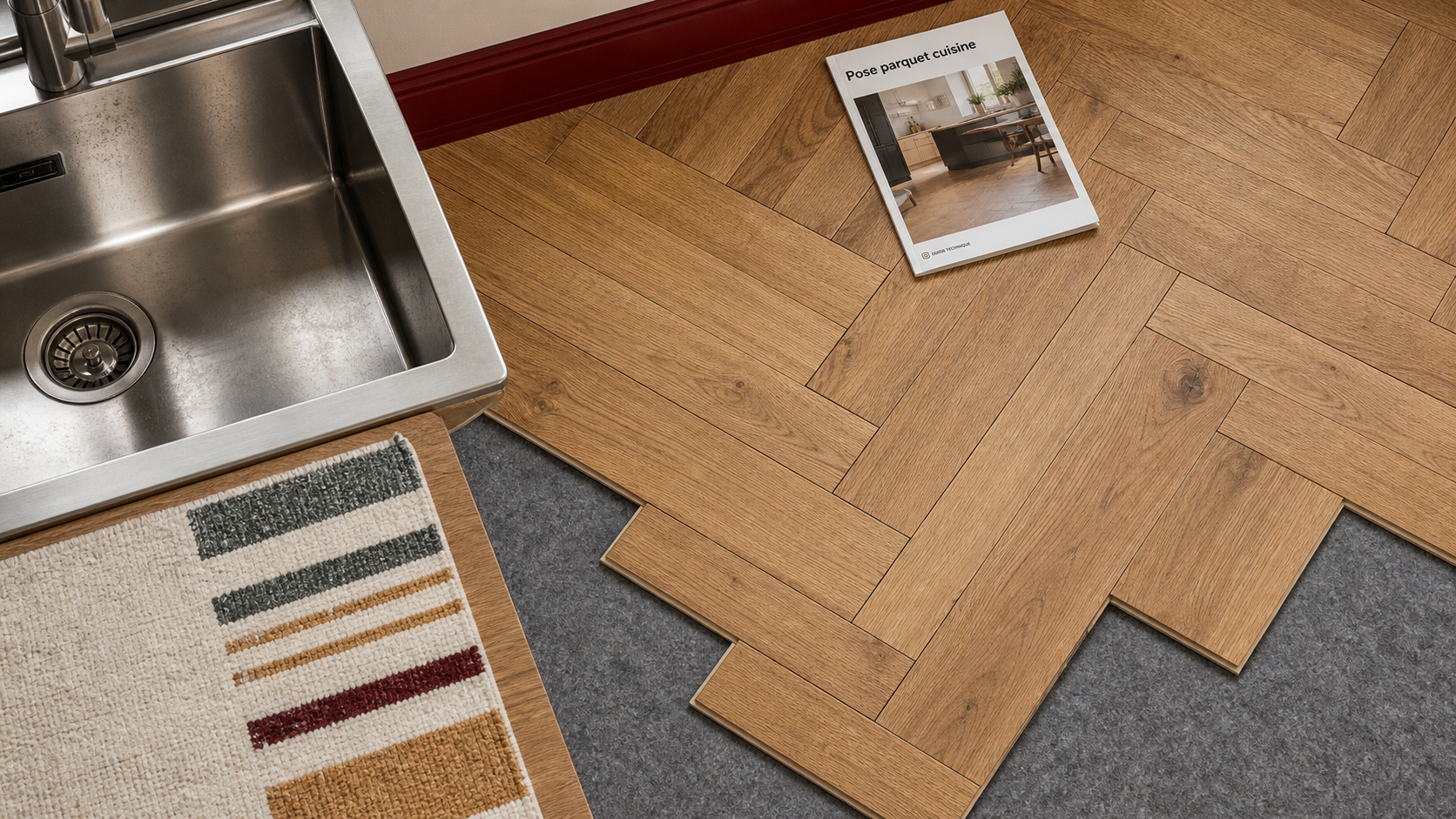 Parquet flottant dans une cuisine : joints et pose contre l’humidité