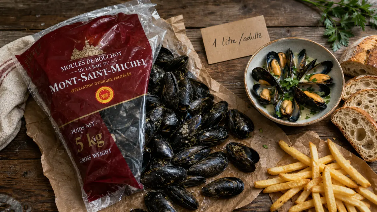 Quelle quantité de moules par personne : 700 à 800 g
