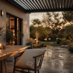 Terrasse couverte maison avec pergola aluminium