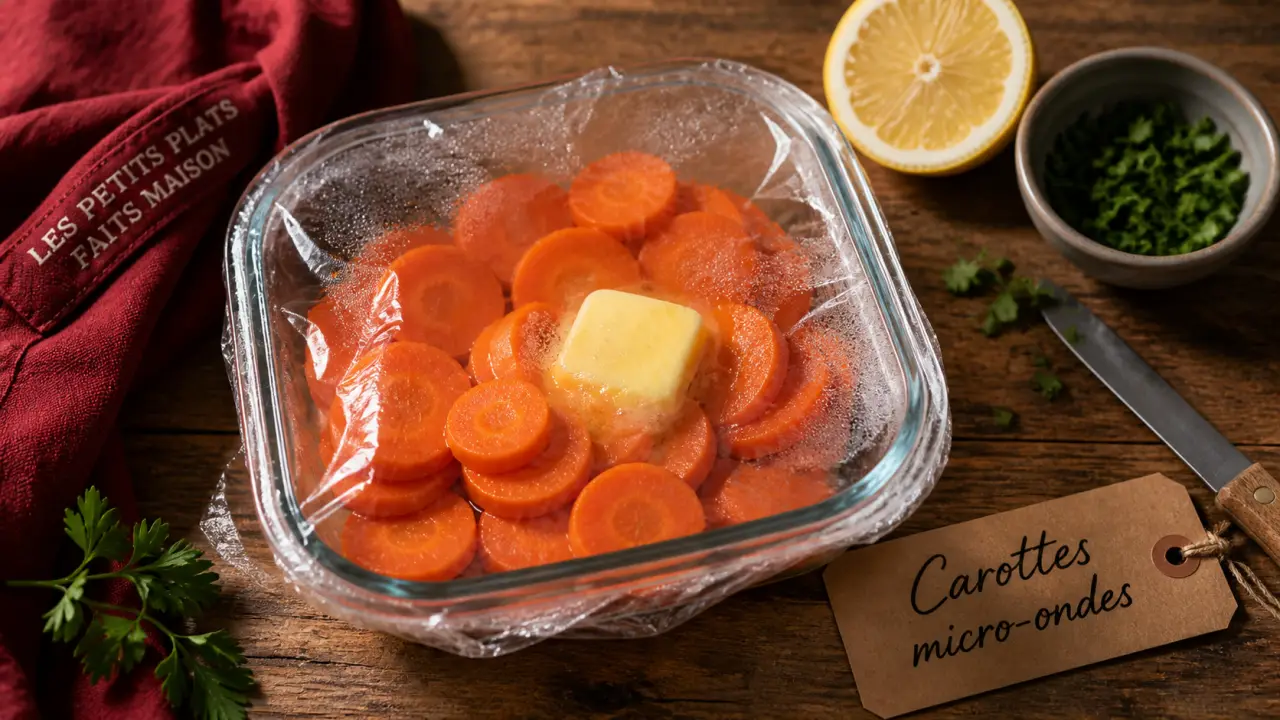Carotte au micro onde : rondelles de carotte en cuisson micro-ondes