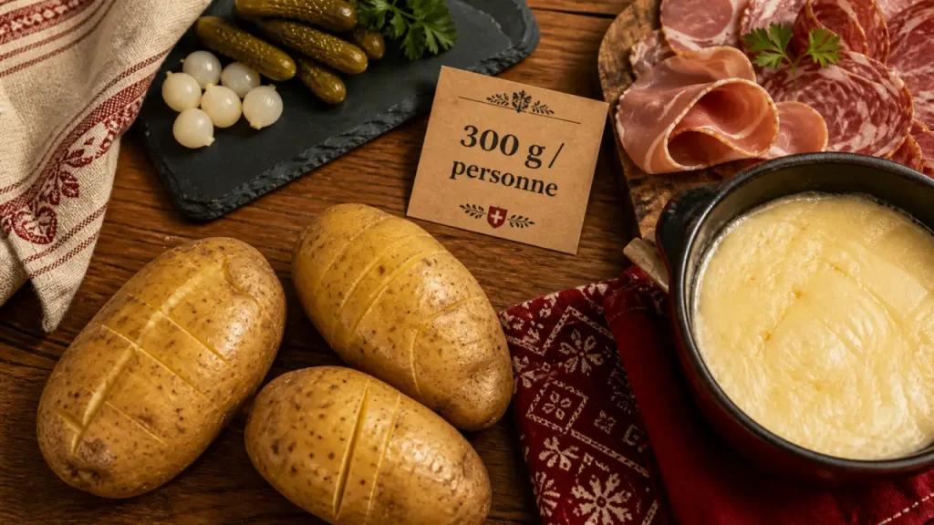 300 g de pommes de terre par personne pour une raclette : le bon calcul selon les convives