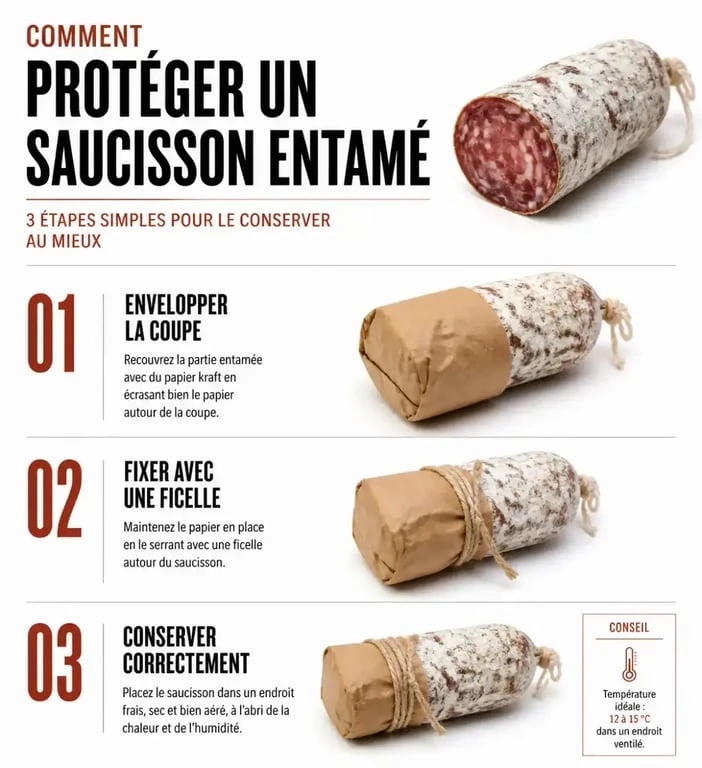 Comment conserver un saucisson sec entamé