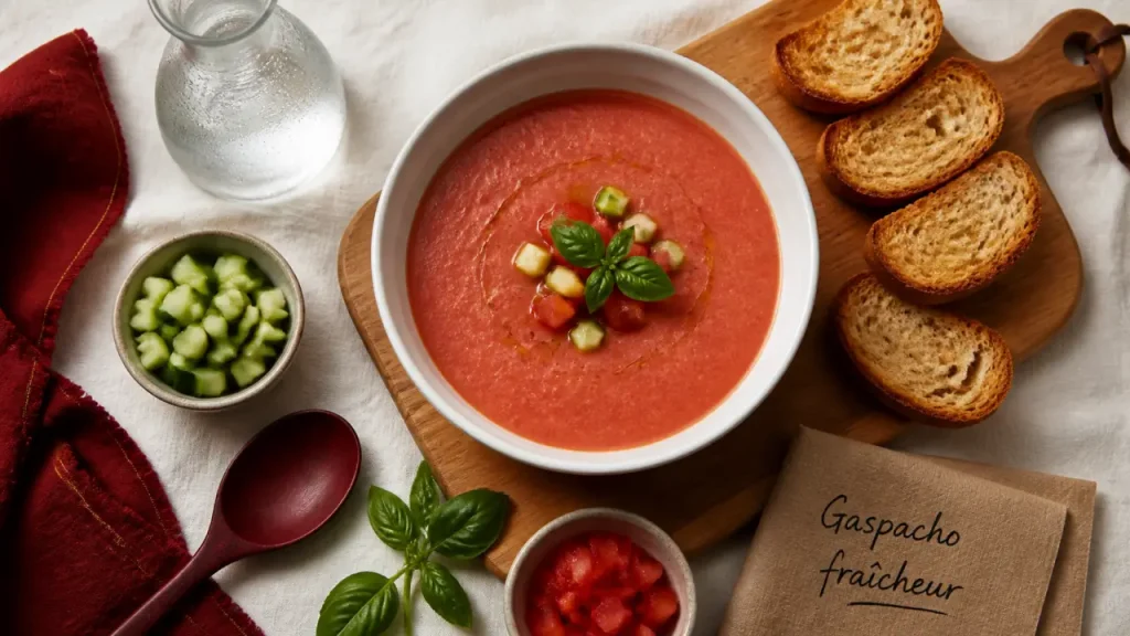 Gaspacho tomate concombre : 15 minutes de préparation et une texture vraiment veloutée