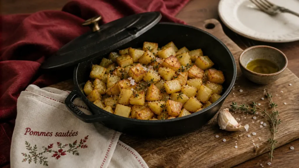 Pommes de terre sautées croustillantes : la poêle chaude, le séchage et 20 min de cuisson