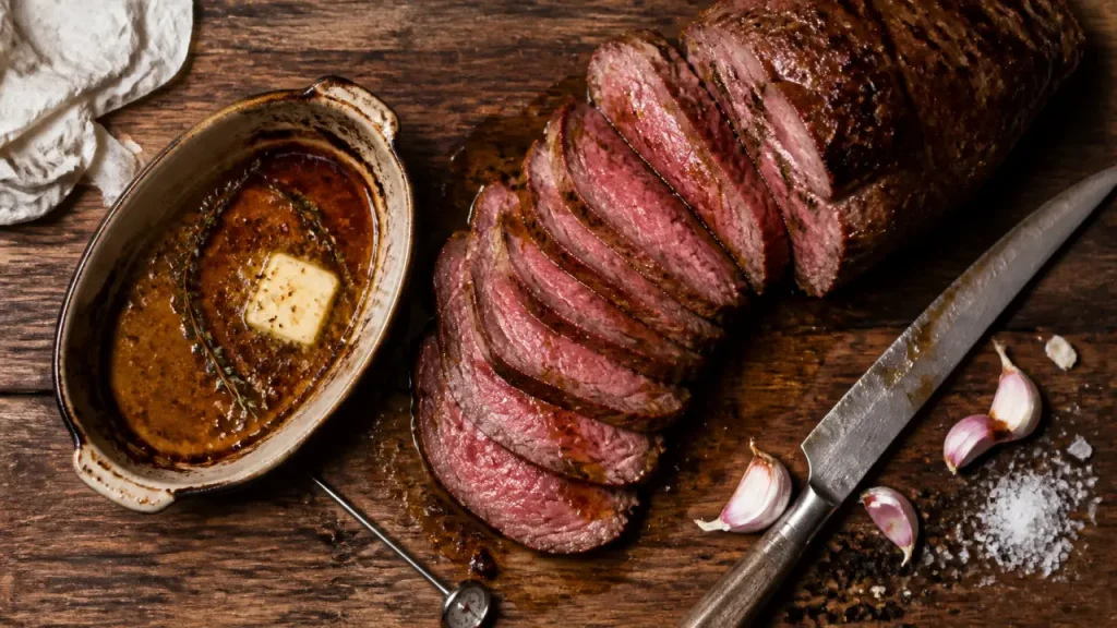 Rosbeef au four à 220°C : temps, repos et découpe pour une viande juteuse