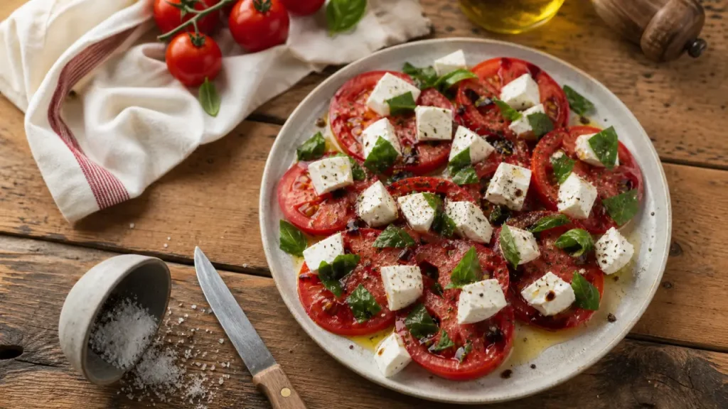 Salade mozzarella tomate : le geste simple qui évite l’excès d’eau