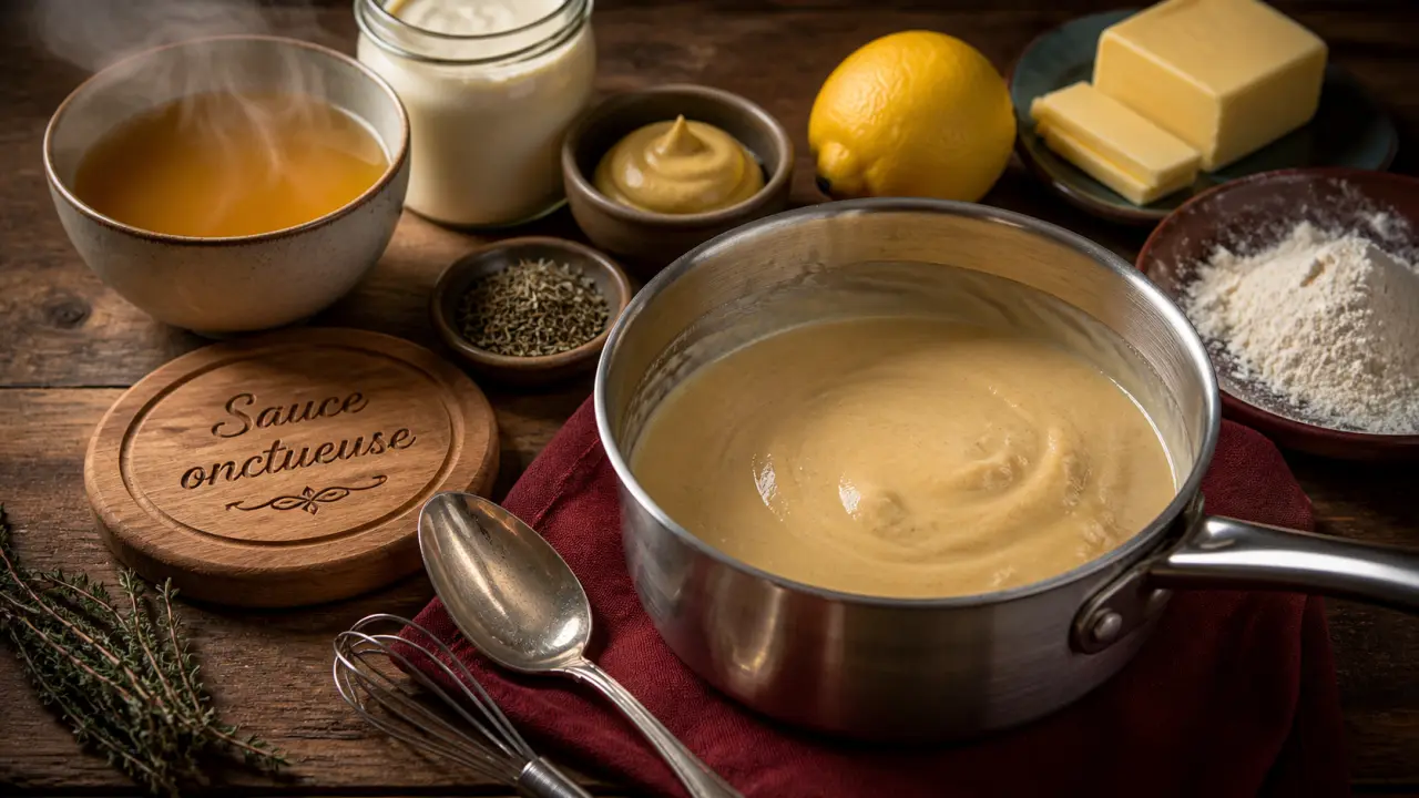 Sauce accompagnement pour poulet : sauce onctueuse crèmeuse