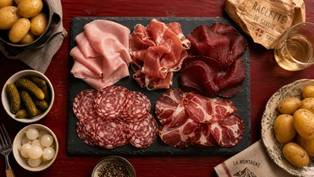 Quelle viande pour la raclette ? Jambon cru, viande des Grisons et charcuterie de caractère