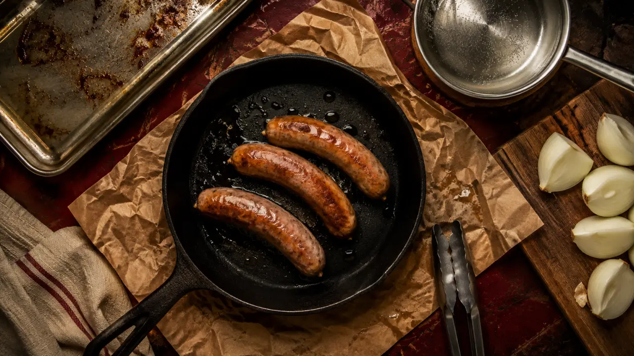 Comment faire cuire les saucisses de Toulouse à la poêle