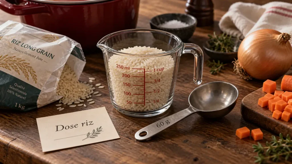 Quelle dose de riz par personne ? 60 g en accompagnement, moins en salade, plus en plat unique