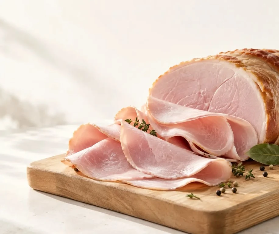 Jambon maison blanc cuit tranché finement