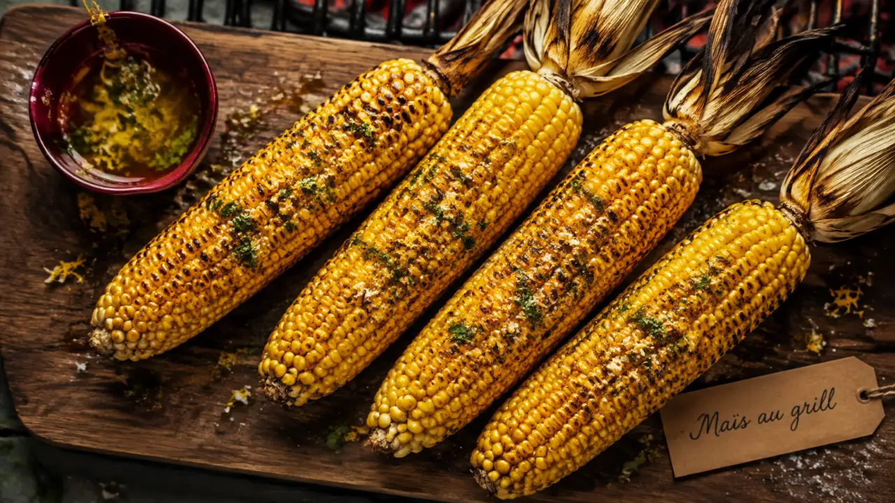 Mais au grill : épis de maïs dorés
