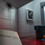 Moisissure mur : tache noire sur mur de salle de bain
