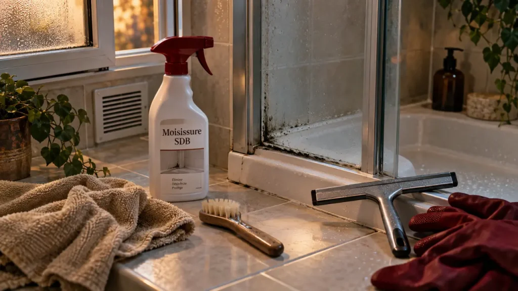 Moisissure dans la salle de bain : nettoyer ne suffit pas si l’humidité reste