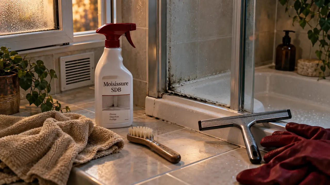 Moisissure salle de bain : nettoyer le joint et limiter l’humidité