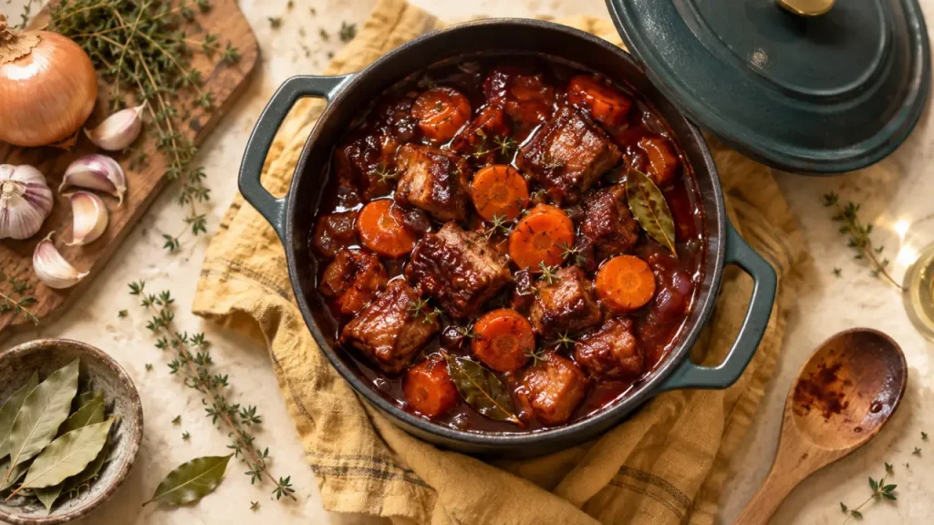 Une viande fondante et une sauce nappante : le sauté de porc à l’ancienne en cocotte