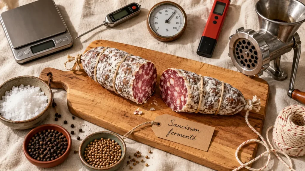 Faire du saucisson maison : une mêlée froide, un séchage sans croûtage