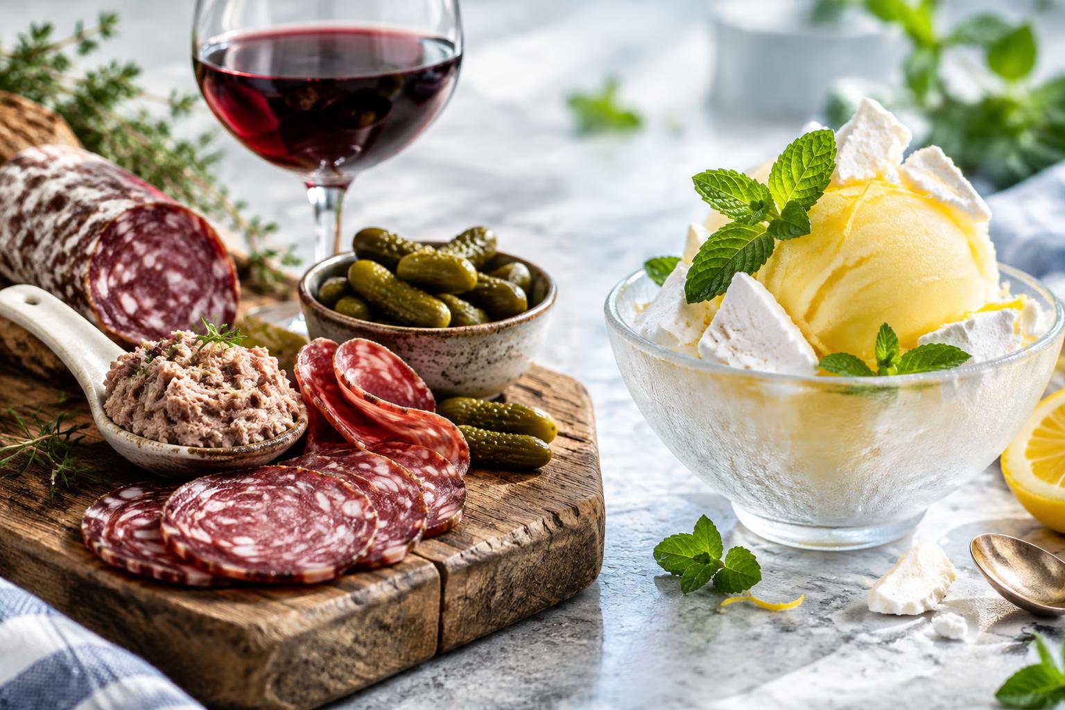 Quel dessert après charcuterie : fraîcheur d’abord