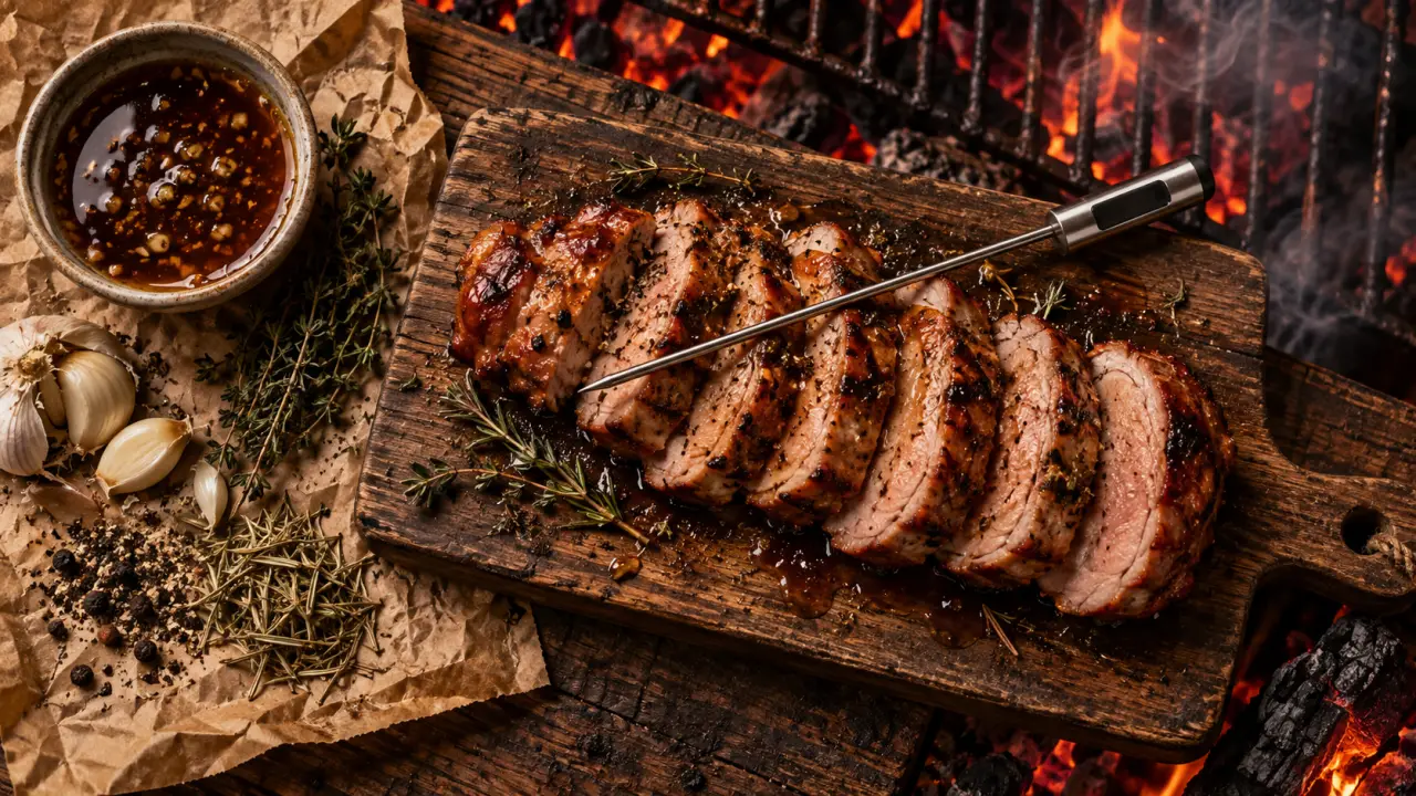 Filets mignons au barbecue à 63 °C, sonde de cuisson