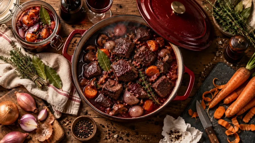 Marinade de sanglier : 24 h au vin rouge, puis une cuisson douce pour le fondant