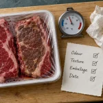 Viande qui devient marron au frigo : vérifier odeur, texture, emballage, date